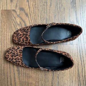 Wild Fable Brown Leopard Print Mary Jane Flats